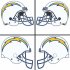 San Diego Chargers Helmet Logo  Light Iron-on Stickers (Heat Transfers)