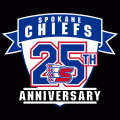 2009 10 Spokane Chiefs Anniversary Logo Light Iron-on Stickers (Heat Transfers)