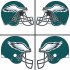 Philadelphia Eagles Helmet Logo  Light Iron-on Stickers (Heat Transfers)