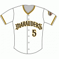 Bradenton Marauders home uniform(2010)Light Iron-on Stickers (Heat Transfers) 01