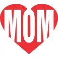 I love MOM Light Iron On Stickers (Heat Transfers) version 2