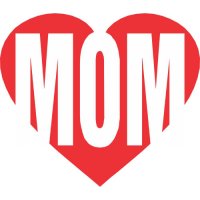 I love MOM Light Iron On Stickers (Heat Transfers) version 2