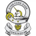 Cunningham Clan Badge Light Iron On Stickers (Heat Transfers)