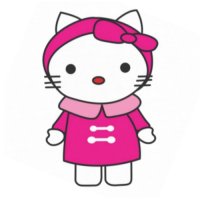 Hello Kitty Light Iron On Stickers (Heat Transfers) version 15