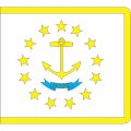 Rhode Island State Flag Light Iron On Stickers (Heat Transfers)