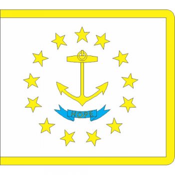 Rhode Island State Flag Light Iron On Stickers (Heat Transfers)