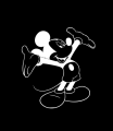 Mickey for black t shirlight t shirt iron on transfer