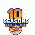 Connecticut Sun 2012 Anniversary Logo Iron On Decals