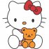 Hello Kitty Light Iron On Stickers (Heat Transfers) version 10