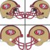 San Francisco 49ers Helmet Logo  Light Iron-on Stickers (Heat Transfers)