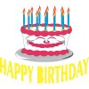 Happy Birthday Light Iron On Stickers (Heat Transfers) version 1