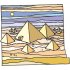 Pyramids Light Iron On Stickers (Heat Transfers) version 5