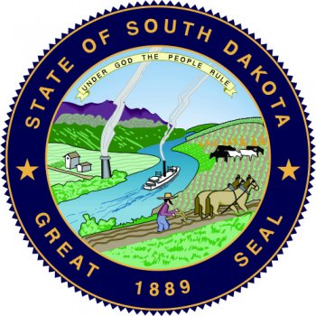 South Dakota Seal Light Iron On Stickers (Heat Transfers)