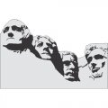 Mount Rushmore National Memorial Light Iron On Stickers (Heat Transfers)