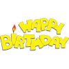 Happy Birthday Light Iron On Stickers (Heat Transfers) version 1