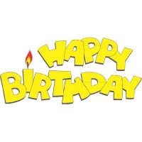 Happy Birthday Light Iron On Stickers (Heat Transfers) version 7