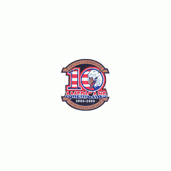 1998 99 Tri-City Americans Anniversary Logo Light Iron-on Stickers (Heat Transfers)