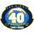 San Diego Chargers Anniversary Logo  Light Iron-on Stickers (Heat Transfers)