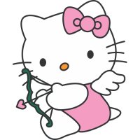 Hello Kitty Light Iron On Stickers (Heat Transfers) version 5