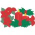 Christmas candles light-colored apparel iron on stickers