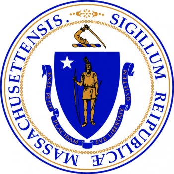 Massachusetts Seal Light Iron On Stickers (Heat Transfers)