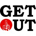 Get out light t shirt iron on transfer