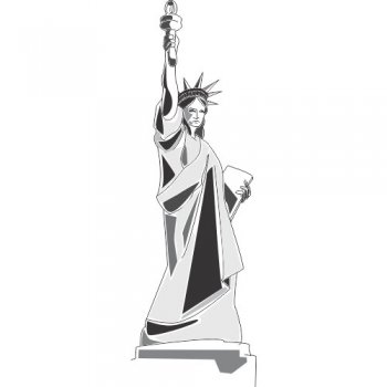 Statue of Liberty Light Iron On Stickers (Heat Transfers) version 6