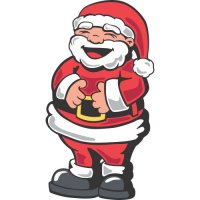 Santa Claus Light Iron On Stickers (Heat Transfers) version 2