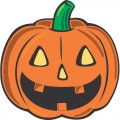 Halloween Pumpkin Light Iron On Stickers (Heat Transfers) version 2