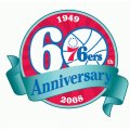 Philadelphia 76ers Anniversary Logo  Light Iron-on Stickers (Heat Transfers)