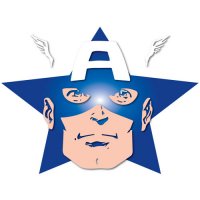 Captain America light-colored apparel iron on stickers 11