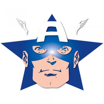 Captain America light-colored apparel iron on stickers 11