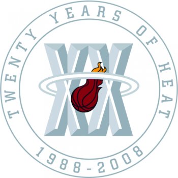 Miami Heat Anniversary Logo  Light Iron-on Stickers (Heat Transfers)