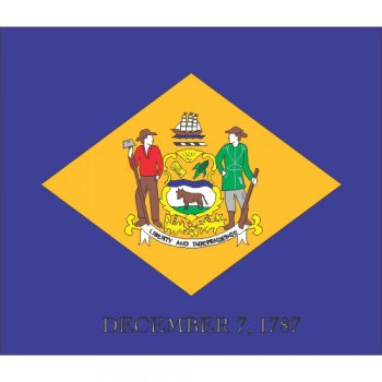 Delaware State Flag Light Iron On Stickers (Heat Transfers)