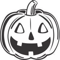 Halloween Pumpkin Light Iron On Stickers (Heat Transfers) version 1