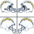 San Diego Chargers Helmet Logo  Light Iron-on Stickers (Heat Transfers)