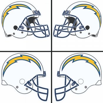 San Diego Chargers Helmet Logo  Light Iron-on Stickers (Heat Transfers)