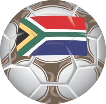 South Africa Soccer Light Iron-on Stickers (Heat Transfers)