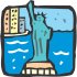 Statue of Liberty Light Iron On Stickers (Heat Transfers) version 8