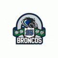 2010 11 Swift Current Broncos Anniversary Logo Light Iron-on Stickers (Heat Transfers)