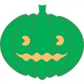 Halloween Pumpkin Light Iron On Stickers (Heat Transfers) version 3