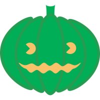 Halloween Pumpkin Light Iron On Stickers (Heat Transfers) version 3