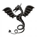 Dragon Flying Light Iron On Stickers (Heat Transfers)