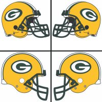 Green Bay Packers Helmet Logo  Light Iron-on Stickers (Heat Transfers)