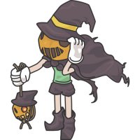 Halloween witch Light Iron On Stickers (Heat Transfers) version 3