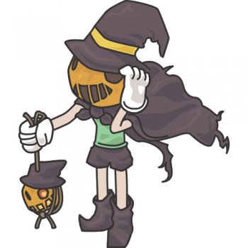 Halloween witch Light Iron On Stickers (Heat Transfers) version 3