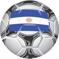 Argentina Soccer Light Iron-on Stickers (Heat Transfers)