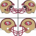 San Francisco 49ers Helmet Logo  Light Iron-on Stickers (Heat Transfers)