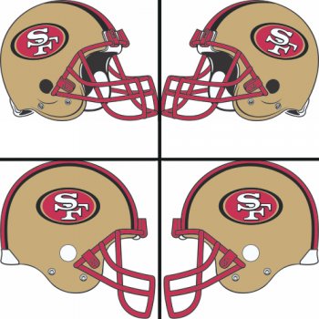 San Francisco 49ers Helmet Logo  Light Iron-on Stickers (Heat Transfers)