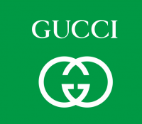 Gucci logo white color Light Iron On Stickers (Heat Transfers)